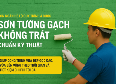 Đại Lý Sơn Ngân hé lộ quy trình 4 bước sơn tường gạch không trát CHUẨN KỸ THUẬT