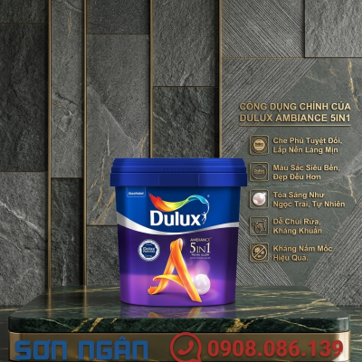 Sơn dulux nội thất cao cấp Ambiance 5in1 Pearl Glow