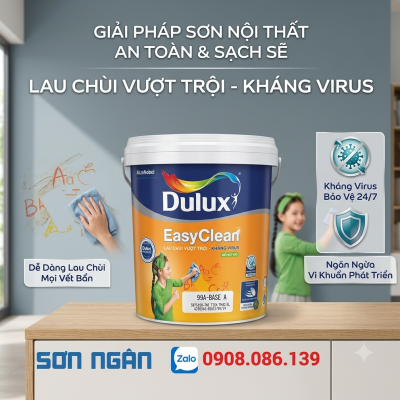 Sơn nội thất EasyClean lau chùi vượt trội kháng virus - 99A