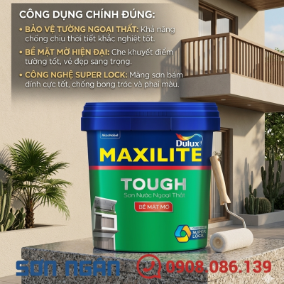 Sơn nước ngoại thất Maxilite - 28C Bề mặt mờ