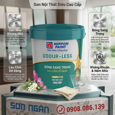 Sơn Nippon Odour-less bóng sang trọng