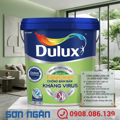 Sơn nội thất Easyclean chống bám bẩn kháng virus - Bề mặt mờ