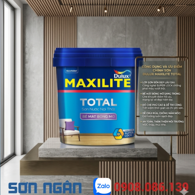Sơn nước nội thất Maxilite - 30C Bề mặt bóng mờ