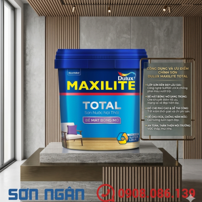 Sơn nước nội thất Maxilite - 30C Bề mặt bóng mờ