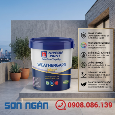 Sơn ngoại thất Nippon Weathergard Plus+