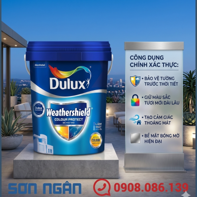 Sơn ngoại thất cao cấp Weatherslield Colour Protect - Bề mặt mờ