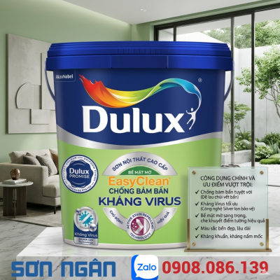 Sơn nội thất Easyclean chống bám bẩn kháng virus - Bề mặt mờ