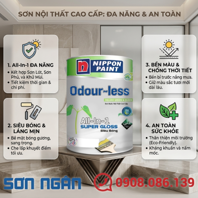 Sơn odour-less All-in-1 Siêu bóng